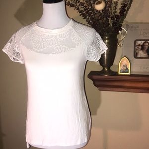 ⭐️BCBG tshirt with lace top.